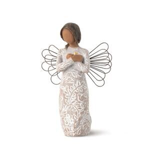 NWT Willow Tree Remembrance Angel Darker Skin Hand-Painted Figure